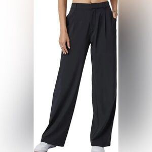 Vuori Black Wide-Leg Trousers